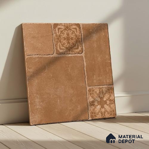 Stone Floor Tile   TL 10482  20 inch x 20 inch - Vitrified Matte Finish -12 mm | Suitable for Parking, Balcony & Terrace | Pattern Alignment May Vary | 2-3 mm Spacer is Mandatory
