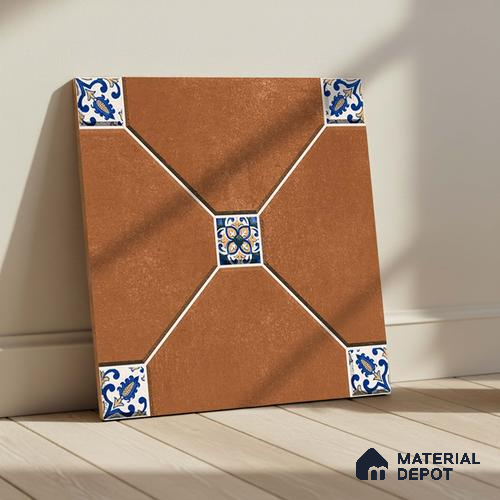 Stone Floor Tile   TL 10485  20 inch x 20 inch - Vitrified Matte Finish -12 mm | Suitable for Parking, Balcony & Terrace | Pattern Alignment May Vary | 2-3 mm Spacer is Mandatory