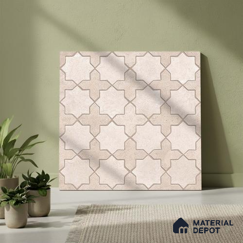 Stone Floor Tile TL 10483 B 20 inch x 20 inch - Vitrified Matte Finish -12 mm | Suitable for Parking, Balcony & Terrace | Pattern Alignment May Vary | 2-3 mm Spacer is Mandatory