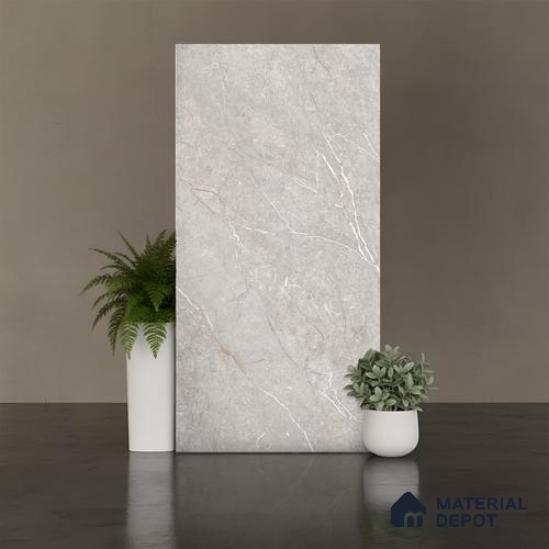 Floor & Wall Tile TL 07840 B Rock Endless Renor Grey 4 ft x 2 ft Vitrified Carving Matte Finish - 9 mm | Suitable for Kitchen, Bathroom, Living Room & Bedroom | Random 6