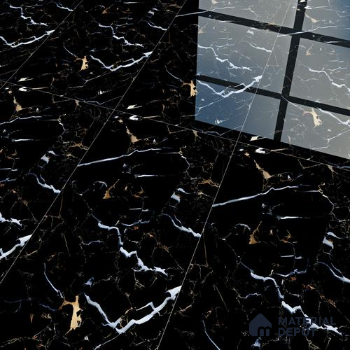 Marble Floor & Wall Tile TL 07502 Rossa Back 4 ft x 2 ft High Gloss Finish Vitrified Tile - 9 mm | Suitable for Living Room, Bedroom & Bathroom