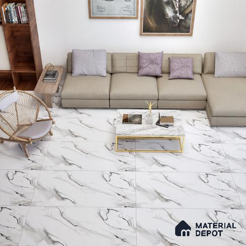 Marble Floor & Wall Tile TL 07501 Maicao Satvario 4 ft x 2 ft Carving Matte Finish Vitrified Tile - 9 mm | Suitable for Living Room, Bedroom & Bathroom