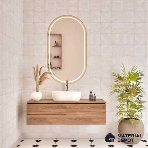 Highlighter Wall Tile TL 07493 Titania Decor 4 ft x 2 ft Carving Matte Finish Vitrified Tile - 9 mm | Suitable for Living Room, Bedroom & Bathroom