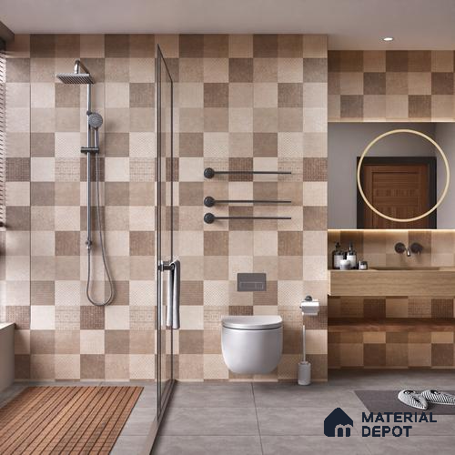 Highlighter Wall Tile TL 07486 Mono Beige Decor 4 ft x 2 ft Carving Matte Finish Vitrified Tile - 9 mm | Suitable for Living Room, Bedroom & Bathroom