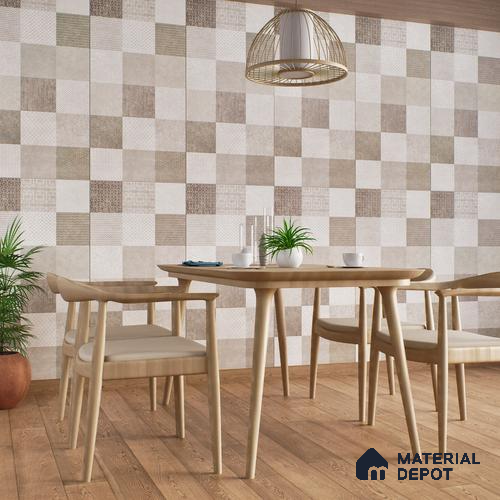 Highlighter Wall Tile TL 07486 Mono Beige Decor 4 ft x 2 ft Carving Matte Finish Vitrified Tile - 9 mm | Suitable for Living Room, Bedroom & Bathroom