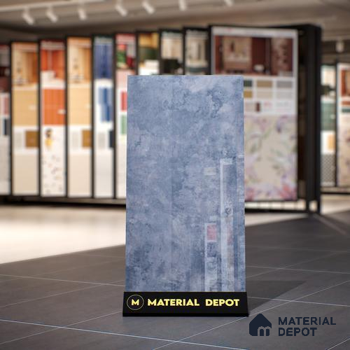 Blue Marble Floor & Wall Tile TL 07458 B Gravier Royal Sigma Blue 4 ft x 2 ft Vitrified High Gloss Finish - 9 mm | Seamless 5 | Suitable for Living Room, Bedroom, Bathroom