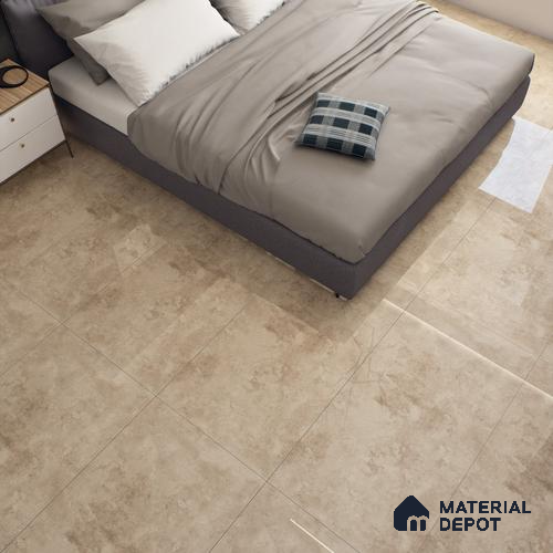 Brown Marble Floor & Wall Tile TL 07460 B Gravier Royal Sigma Brown 4 ft x 2 ft Vitrified High Gloss Finish - 9 mm | Seamless 5 | Suitable for Living Room, Bedroom, Bathroom