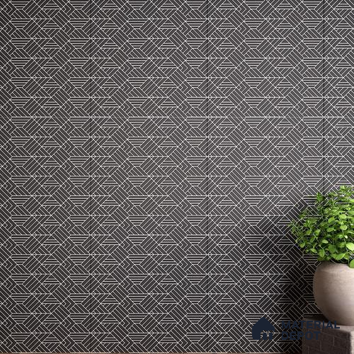 Black Highlighter Wall Tile TL 07441 B Prestige Royal Stonex Nero Trend Lust 4 ft x 2 ft Vitrified Punch Finish - 9 mm | Suitable for Living Room, Bedroom, Bathroom