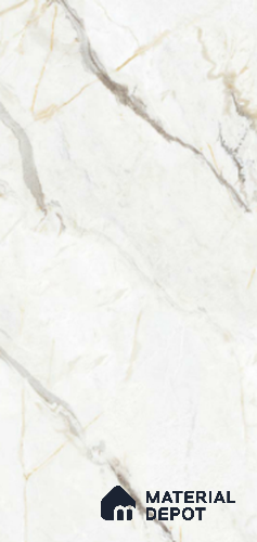 Marble Look Floor Tile TL 10425 Tiaki White Vitro 4 ft x 2 ft Matte Finish Vitrified Tile - 9 mm | Suitable For living Room, Bedroom, Bathroom
