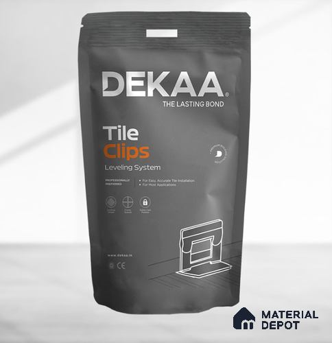 Tile Clips Leveling System | Faster Installation, Prevents Tile Shifting, Strong & Durable Material - 4 mm
