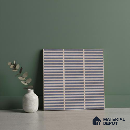 Faux Subway Look Wall Tile TL 08140 B Sitagon Blue 1 ft x 1 ft Ceramic Matte Finish - 10 mm | Please Expect a Slight Variation of Pattern