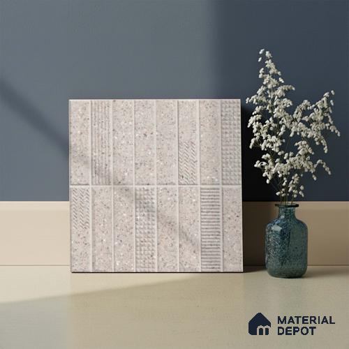 Faux Subway Look Wall Tile TL 08138 E G Zilong Grey Hl 1 ft x 1 ft Ceramic Matte Finish - 10 mm | Please Expect a Slight Variation of Pattern