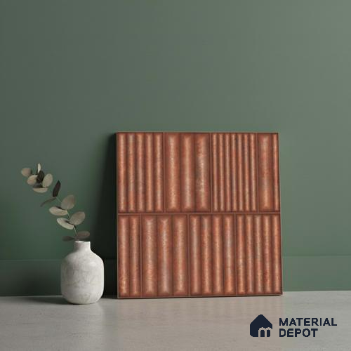 Faux Subway Look Wall Tile TL 08139 B Liberty Coper 1 ft x 1 ft Ceramic Matte Finish - 10 mm | Please Expect a Slight Variation of Pattern
