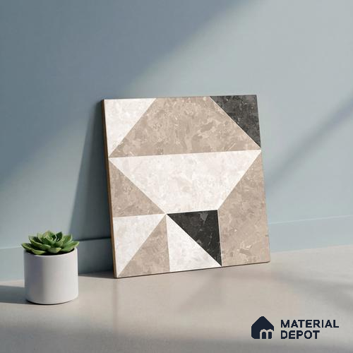 Moroccan Wall & Floor Tile TL 10466 Stanza 1 ft x 1 ft Vitrified Matte Finish - 9.5 mm | Suitable For Living Room, Bedroom, Kitchen | 2 mm Spacer is Mandatory | Please Expect a Slight Variation of Pattern