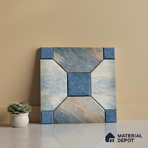 Stone Look Parking Tile TL 08387  1 ft x 1 ft Vitrified Matte Finish - 8 mm | Please Expect a Slight Variation of Pattern