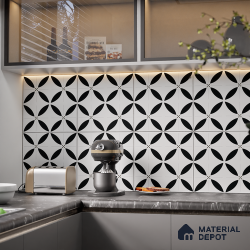 Moroccan Tile TL 08013 Urban Clay Multi Colour 1 ft x 1 ft Vitrified Matte Finish - 9 mm | Suitable for Living Room, Kitchen, Balcony Floor & Wall | Please Expect a Slight Variation of Pattern