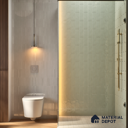 Subway Look Tile TL 07669 D Plain Lime 1 ft x 2.95 inch Designer Tiles Ceramic Glossy Finish - 9 mm