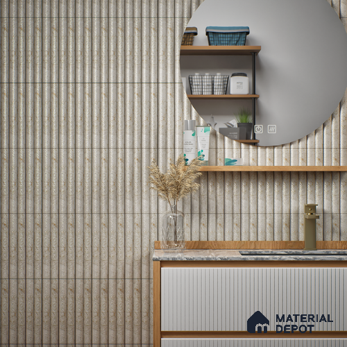 Subway Look Wall & Floor Tile TL 07641 C Bamboo Latte 1 ft x 2.95 inch Designer Tiles Ceramic Matte Finish - 9 mm | 4 Random Design