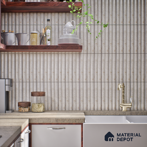 Subway Look Wall & Floor Tile TL 07641 C Bamboo Latte 1 ft x 2.95 inch Designer Tiles Ceramic Matte Finish - 9 mm | 4 Random Design