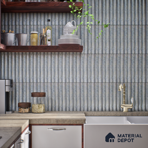 Subway Look Tile TL 07641 Bamboo Chrolina 1 ft x 2.95 inch Designer Tiles Ceramic Matte Finish - 9 mm | 4 Random Design