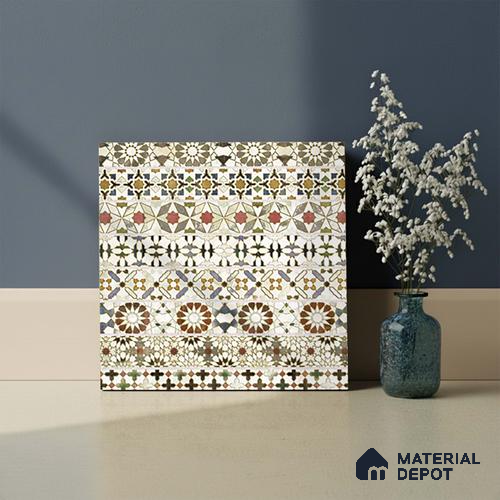 Wall Tile TL 10414 B Bumpy Brown 1 ft x1 ft Ceramic Matte Finish Tile - 9 mm | Suitable For Kitchen, Bathroom Walls and Backsplashes | Please Expect a Slight Variation of Pattern