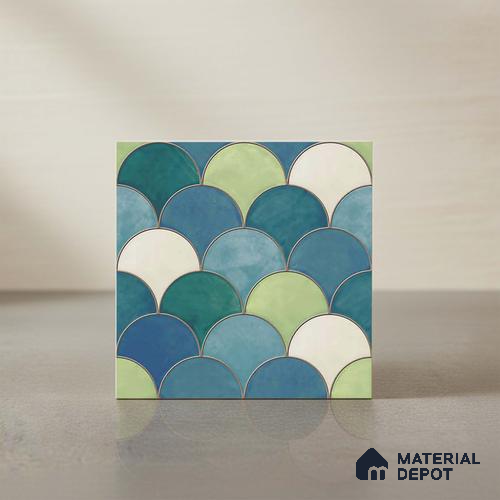 Moroccan Tile TL 09644 91521 12 x 12 inch Ceramic Matte Finish - 9 mm | Please Expect a Slight Variation of Pattern
