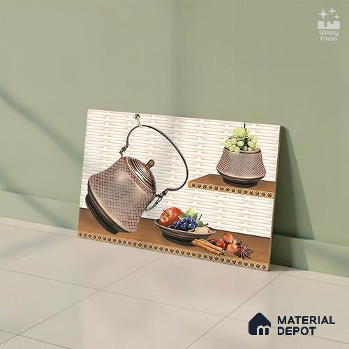 Patterned Tile TL 08277 C 4461 K2 18 x 12 inch Ceramic Glossy Finish - 7 mm