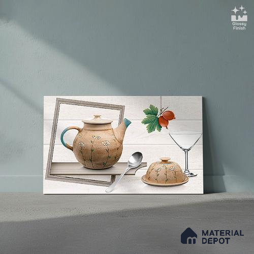 Patterned Tile TL 08279 B 4494 K2 18 x 12 inch Ceramic Glossy Finish - 7 mm