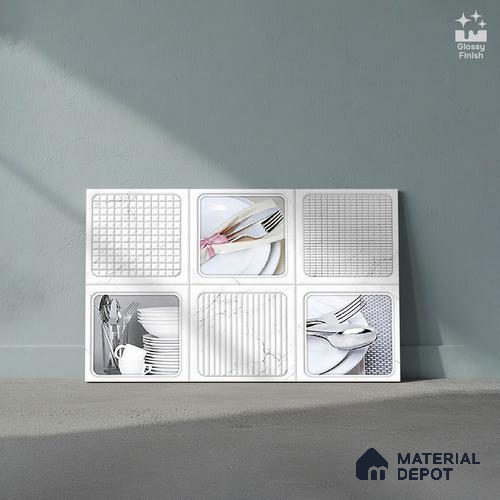 Patterned Tile TL 08280 B 5211 K1 18 x 12 inch Ceramic Glossy Finish - 7 mm