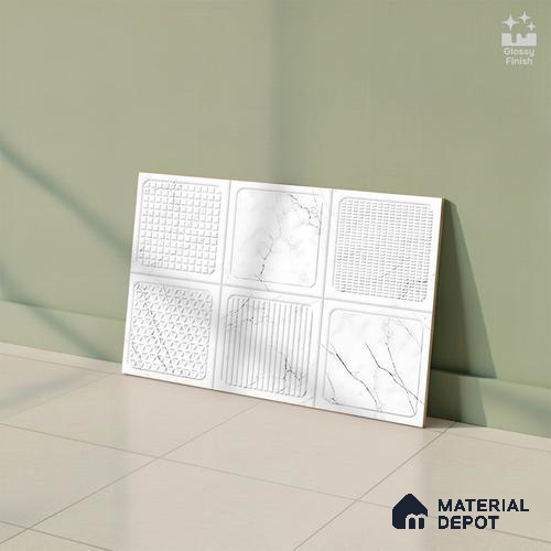 Patterned Tile TL 08280 5211 L 18 x 12 inch Ceramic Glossy Finish - 7 mm