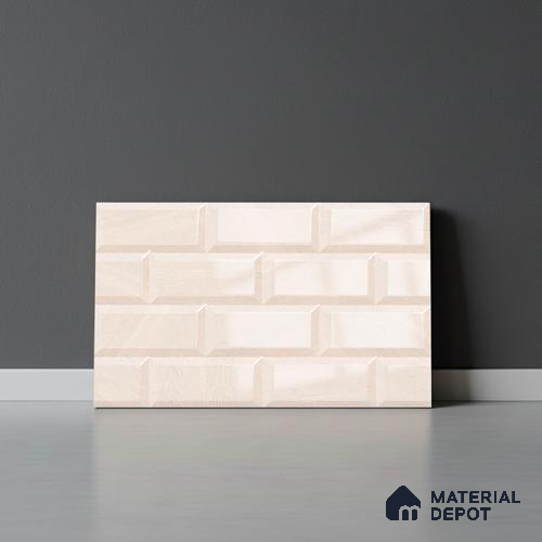 Faux Subway Wall Tile TL 08272 C 1680 L 18 x 12 inch Ceramic Glossy Finish - 7 mm | Suitable For Kitchen, Bathroom & Balcony Walls