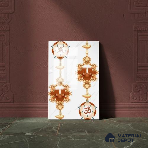 Patterned Tile TL 08271 B 1444 AHL 18 x 12 inch Ceramic Glossy Finish - 7 mm