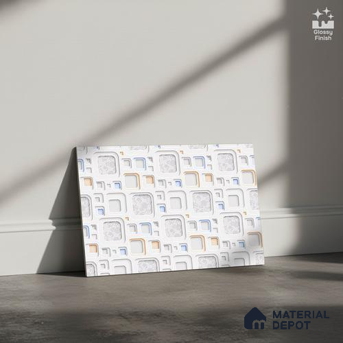 Patterned Tile TL 08276 4430 L 18 x 12 inch Ceramic Glossy Finish - 7 mm