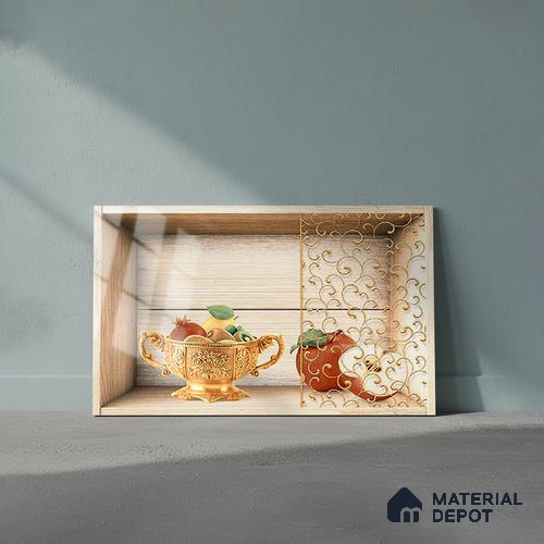 Patterned Tile TL 08274 B 2256 K2 18 x 12 inch Ceramic Glossy Finish - 7 mm