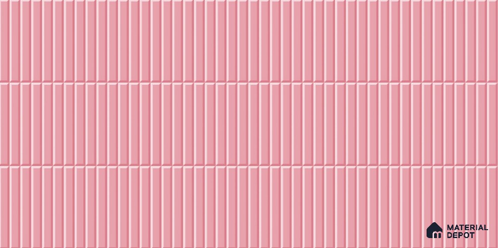 Faux Subway Tile TL 08029 C  Blue Pace Pink 2 ft x 1 ft Ceramic Glossy Finish - 9 mm | Suitable for Bathroom & Kitchen | Please Expect a Slight Variation of Pattern