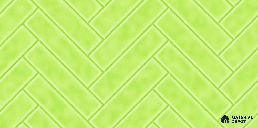 Faux Subway Tile TL 08028 Meadowglide Green 2 ft x 1 ft Ceramic Glossy Finish - 9 mm | Suitable for Bathroom & Kitchen | Please Expect a Slight Variation of Pattern