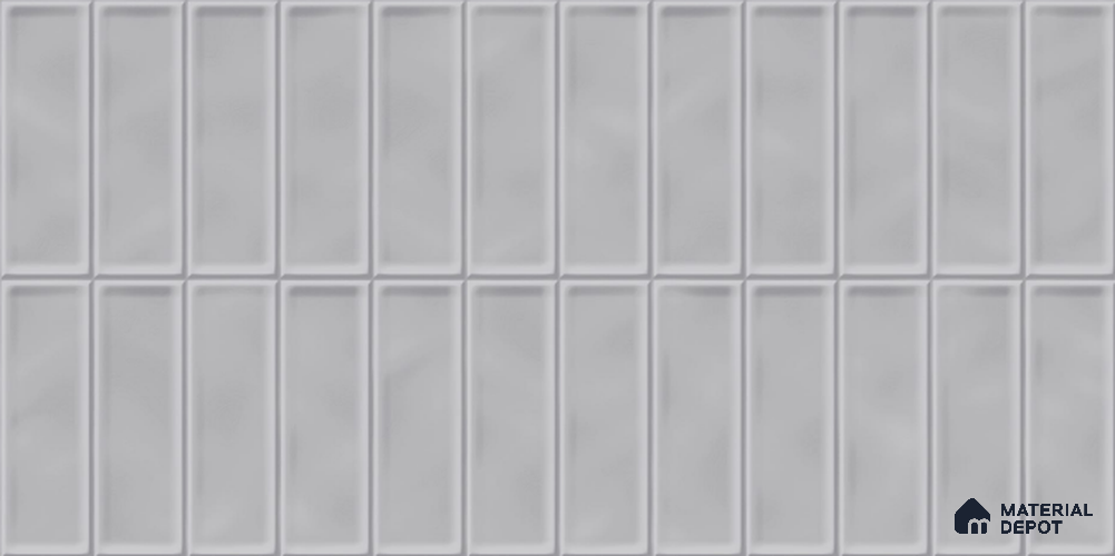 Faux Subway Tile TL 08027 B  Dovebeam Grey 2 ft x 1 ft Ceramic Glossy Finish - 9 mm | Suitable for Bathroom & Kitchen | Please Expect a Slight Variation of Pattern
