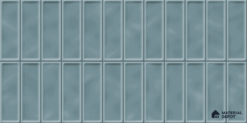 Faux Subway Tile TL 08025 B Arctic Pulse Blue 2 ft x 1 ft Ceramic Glossy Finish - 9 mm | Suitable for Bathroom & Kitchen | Please Expect a Slight Variation of Pattern