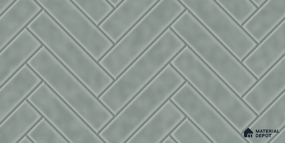 Faux Subway Tile TL 08024  Spring Drift Grey 2 ft x 1 ft Ceramic Glossy Finish - 9 mm | Suitable for Bathroom & Kitchen | Please Expect a Slight Variation of Pattern