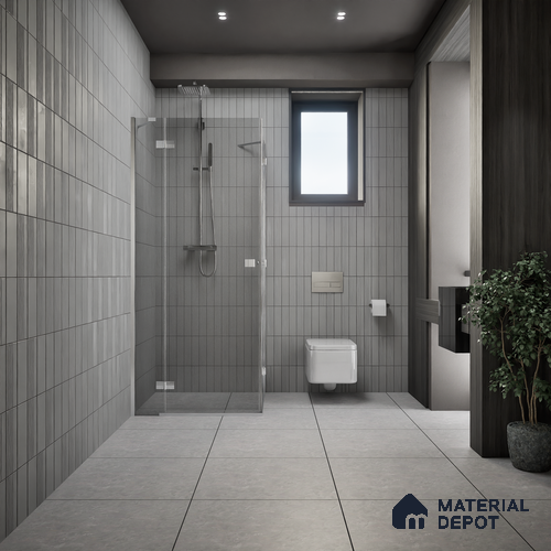 Stone Look Floor Tile TL 07671 B Gris Meta Stone 2 ft x 2 ft Matte Finish Vitrified Tile - 9 mm | 10 Random Design | Suitable For Living Room, Dining & Patio