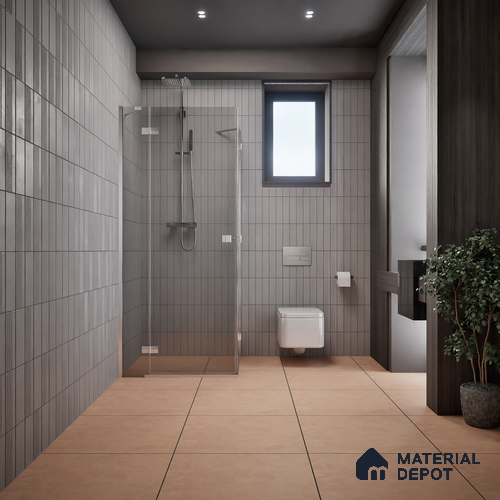 Cement Floor & Wall Tile TL 07534 B Elementi Rosso 2 ft x 2 ft Vitrified Matte Finish - 9 mm | 8 Random Design