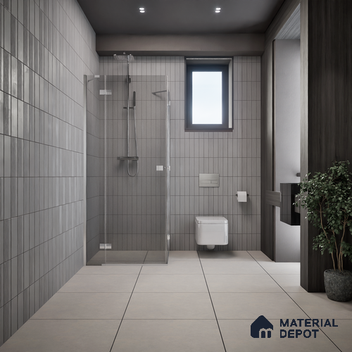 Plain Tile TL 07534 D Elementi Bianco 2 ft x 2 ft Vitrified Matte Finish - 9 mm | 8 Random Design