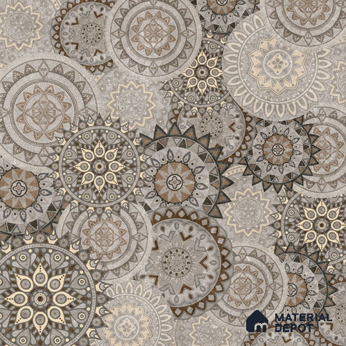 Moroccan Tile TL 08036 Mandla Art Brown Brown 2 ft x 2 ft Vitrified Matte Finish - 9 mm | Suitable for Living Room, Bedroom, Bathroom & Kitchen | Please Expect a Slight Variation of Pattern