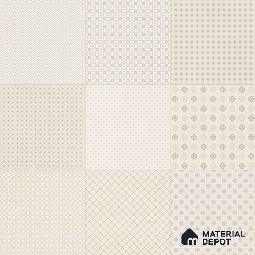 Moroccan Tile TL 08042 Corbi Beige Beige 2 ft x 2 ft Vitrified Matte Finish - 9 mm | Suitable for Living Room, Bedroom, Bathroom & Kitchen | Please Expect a Slight Variation of Pattern