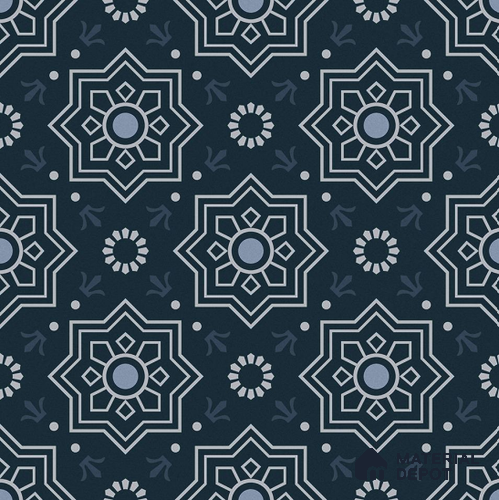 Moroccan Tile TL 08032 Seoni Black Black 2 ft x 2 ft Vitrified Matte Finish - 9 mm | Suitable for Living Room, Bedroom, Bathroom & Kitchen | Please Expect a Slight Variation of Pattern