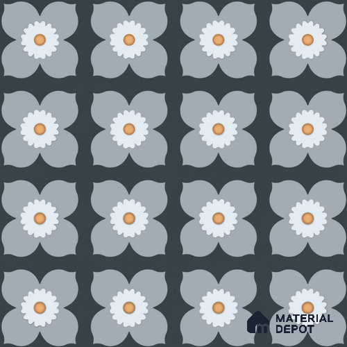 Moroccan Tile TL 08037 Morbid Violet Violet 2 ft x 2 ft Vitrified Matte Finish - 9 mm | Suitable for Living Room, Bedroom, Bathroom & Kitchen