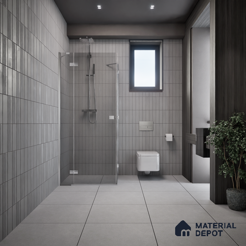 Cement Look Floor Tile TL 07621 Iron Anchorage 2 ft x 2 ft Matte Finish Vitrified Tile - 9 mm | 6 Random Design | Suitable For Living Room, Bedroom & Dining