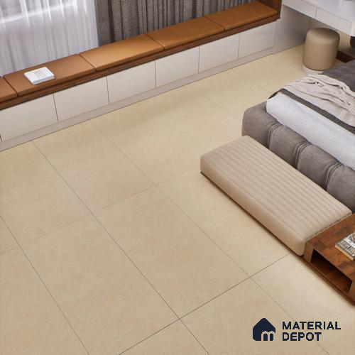 Plain Solids Tile TL 07640 C Ghost Clay 5.24 ft x 2.6 ft Full Body Vitrified Matte Finish - 9 mm | 4 Random Design
