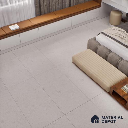 Cement Tile TL 07640 E Ghost Ash 5.24 ft x 2.6 ft Full Body Vitrified Matte Finish - 9 mm | 4 Random Design