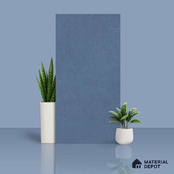 Stone Wall & Floor Tile TL 07676 B Denim Blue 4 ft x 2 ft Full Body Vitrified Matte Finish - 9 mm Suitable For Living Room, Bedroom, Bathroom